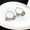Pendientes de Borlas Redondos con Lentejuelas Modernos y Elegantes, Pendientes Exagerados de Personalidad Europeos y Americanos, Pendientes Únicos y de Moda para Adelgazar el Rostro para Mujeres