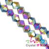 Suministro directo de fábrica de cuentas de cristal artificial de 2/3/4/6/8 mm, cuentas puntiagudas de diamante galvanizadas, material para pulseras de bricolaje.