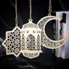 Artesanías de Madera Transfronterizas Linternas Decorativas Festivas Más Vendidas Adornos Colgantes de Estrella y Luna Decoraciones DIY Colgantes de Rodajas de Madera