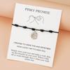 Pulsera de Cuerda Tejida de Siete Nudos Negra de Venta Caliente en Amazon Europeo y Americano, Pulsera con Tarjeta, Colgante Personalizado Mano a Mano