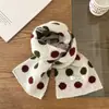 Cachecol de Inverno Infantil Yipan com Bolinhas de Tricô, Quente, Versátil, para Bebê