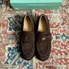Fábrica está produzindo! Mocassins Redondos Estilo Old Money Britânico Retrô Slip-on para o Dia a Dia Salto Grosso Sapatos Pequenos de Couro