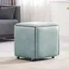 Banqueta de Almacenamiento Moderna Nórdica, Banqueta para Cambiarse los Zapatos, Taburete Pequeño Multifuncional, Taburete Plegable Cubo, Taburete Combinado Cinco en Uno