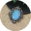 Prata antiga em estoque liga cristal oval quatro diamantes flor de ameixa acessórios de roupa para cabelo prato de flor fivela de diamante acessórios DIY para combinar com tudo
