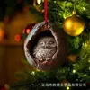 Suministro Exclusivo Transfronterizo de Adornos Navideños Acrílicos Planos 2D de Árbol con Agujero y Animales, Decoraciones para Árbol de Navidad, en Stock para Envío Inmediato