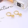 Aretes de Abeja Dorada Estilo Ins de Plata Esterlina S925 Europea y Americana Aretes Geométricos Personalizados Transfronterizos Hebillas de Oreja Aretes Versátiles para Mujer