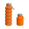 Ventas Directas de Fábrica Botella de Agua Deportiva para Exteriores de Silicona Platino Gran Capacidad Portátil Retráctil Vaso de Agua Plegable de Silicona