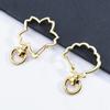 Chaveiro de metal animal fivela pendurada acessórios de joalheria boneca cachorro fivela liga de zinco gancho dourado fivela de suspensão de hardware