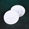 Suministro de fábrica tapa de plástico desechable para taza de café, tapa para taza de papel para té con leche y bebida caliente, tapa para taza de café engrosada de boca plana al por mayor