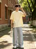 Pantalones deportivos de pierna ancha para hombre con aplicación de parche de raya de color lateral bordado, nuevos pantalones largos casuales holgados de otoño para mujer, modernos