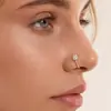 Joias de Nariz de Venda Quente Transfronteiriça Europeia e Americana Nicho Sensação de Alto Padrão Clipe de Nariz com Strass Design Personalizado Sensação de Acessórios de Piercing Falso para Nariz