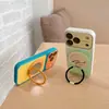 Suporte rotativo 360 graus transfronteiriço, compatível com iPhone 18 Pro Max, capa de telefone Apple 17, acrílico de cor contrastante, para modelos 15/16
