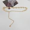 Cadena de Cintura Cinturón Decorativo Delgado para Mujer Sencillo Vestido Plata Estilo Étnico Cadena de Hierro Oro Cinturón Pequeño Cinturón para Falda
