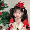 Caperucita Roja Navideña Diseño de Industria Pesada Sombrero Pequeño Navideño para Niños Pasador para el Cabello Niñas Adornos Lindos Tridimensionales para la Cabeza