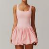 Vestido Deportivo de Dos Piezas Estilo Lulu Transfronterizo con Sensación de Segunda Piel para Mujer, Ropa Deportiva Fitness Anti-Exposición Vestido de Golf