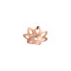 Separador de cuentas hueco en forma de flor de plata esterlina S925, soporte vacío, accesorio de joyería DIY, soporte de cuerda, espaciador de cordón, chapado en oro K