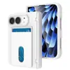 Funda de Teléfono con Ranura para Tarjeta de Eje Central de Tacto Suave para Apple 18DUO Plegable Izquierda-Derecha de Gama Alta Funda Protectora Dopamina