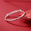 Pulseira feminina S999 palavra impressa prata trevo de quatro folhas moda personalidade para enviar namorada para enviar amigas presente de aniversário