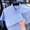 Camisa de Manga Corta 100% Algodón Puro para Hombre con Bolsillos Reales, Color Sólido, Versátil Casual de Verano Estilo Nuevo, Camisa de Papá de Moda