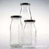 Ventas de fábrica 250 ml botella de vidrio para yogur botella para té con leche botella marca estrella botella para jugo tapa de hierro botella de vidrio para leche