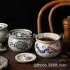 Panela de Cerâmica para Ensopado com Tampa, Panela à Prova d'Água para Ninho de Pássaro e Sopa de Ovo Cozido no Vapor, Pequena Panela para Ensopado, Louça de Porcelana Branca para Presente, Estilo Retro de Luxo Leve
