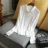 Hongmi Apparel/Cárdigan de Punto con Cuello de Lana para Mujer, Otoño e Invierno, Lana, Cuello Pequeño, Color Sólido, Manga Larga, Top Ajustado