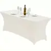 Suministro Directo Transfronterizo Leche Seda Elástico Funda de Silla Todo Incluido Prueba de Polvo Funda de Mesa de Cóctel Banquete de Boda Funda de Mesa Rectangular