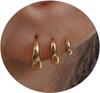 Nova entrada Luz Luxo Moda Gotas de Água Grosso Abertura C Brincos 3 Peças Conjunto Todos Combinam Cobre 14 Brincos de Cartilagem de Diamante Banhado a Ouro