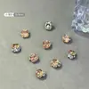 Decorações de Unhas com Bolas de Diamante de Zircônia de Alta Qualidade, Diamantes Quadrados de Açúcar Gelado Branco e Diamantes de Ovo de Pombo para Unhas, Diamantes Empilhados Prontos para Nail Art