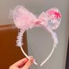 Diadema para el cabello de niños Lindo Dibujo Animado Sanrio Tocado Lazo Exquisito Lentejuelas Súper Lindas Orejas Grandes Accesorios para el Cabello de Niñas