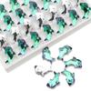 Colgante de cristal de delfín de 12 x 21, para hacer tú mismo, collar, pulsera, pendientes, agujero para colgar, colgante de cristal, accesorios, material