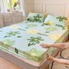 Sábana Ajustable de Algodón Cepillado Lavado Suave para la Piel Protector de Colchón Simple Simmons Cubrecama Juego de Tres Piezas