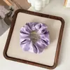 Nuevo scrunchie de satén perlado estilo francés, color liso vintage, tacto de alta gama, suave, sin costuras, no daña el cabello, scrunchie elegante