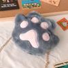 Bolso de Corazón para Niña Bolso de Hombro Único para Mujer Pata de Oso de Felpa Bolsa Cruzada de Dibujos Animados Linda Dulce Estudiante Chica Suave Bolso Lolita