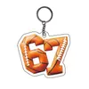 Pelotas deportivas de personalidad transfronterizas 67 colgante acrílico 2D decoración de bolsa plana empaque decoración de espejo retrovisor de coche número colgante