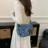Bolso Cruzado de Mezclilla Vintage para Mujer 2026 Nuevo de Moda Verano Multibolsillos Casual Versátil Bolso de Hombro para Mujer