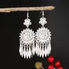 Pendientes de Pavo Real para Minorías Étnicas, Regalos Retro de Plata Miao Estilo Étnico, Accesorios de Pendientes Vintage de Imitación Plata
