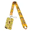 Conjunto de Cartões de Permissão de Trabalho de Aventura de Desenho Animado Lanyard para Celular Cartão de Refeição Estudantil Conjunto de Cartões de Controle de Acesso Conjunto de Cartões Rígidos Deslizantes