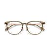 Nueva Montura Miópica Color Té Frío Montura Generosa Gafas Antiluz Azul Moda Personalizada Remache Liso Liso Liso
