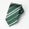 Gravata Harry Potter Grifinória Sonserina Corvinal JK Estilo Academia Listrada Gravata Feita à Mão Masculina