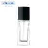 Garrafa quadrada lisa da fundação da borda de prata BB Creme do isolamento Garrafa de pressão da loção Material de embalagem de vidro cosmético