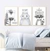 Pintura Decorativa Nórdica Simple de Dibujos Animados Acuarela Animal León Mono Hipopótamo Dinosaurio Póster Habitación Infantil Pintura Colgante Sin Marco