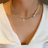 Collar de Fragmentos de Plata de Alto Brillo Perlado de Diseño de Nicho de Lujo Ligero para Mujer, Cadena Elegante y Sofisticada para la Clavícula, Accesorio Versátil para el Cuello