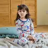 Ropa de casa infantil de Frozen para primavera y otoño, pijama de niña, traje de pantalón largo de manga larga de la princesa Elsa, traje para niña pequeña