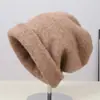 Novo Chapéu de Tricô Liso, Simples e Estiloso, Feito de Mistura de Caxemira, Quente e Confortável, Chapéu de Lã Casual