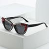 Gafas de Sol Incrustadas de Diamantes Moda Europea y Americana Celebridad de Internet Ins Gafas de Pedrería Transfronterizas Personalizadas Gafas de Sol Hip-Hop para Mujer