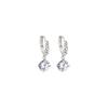 Brinco de Argola com Pingente de Zircônia Super Fada Coreia do Sul Brinco de Diamante Doce e Elegante Brincos Pequenos de Bola Inteligentes Brincos