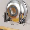 Estante de Almacenamiento para Cocina Estante para Tapas de Ollas Grandes Montado en Pared sin Taladro Colocador de Placa de Pared de Gabinete Grande