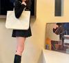 Bolsa de lona en blanco al por mayor, disponible en stock, bolsa de tela de algodón portátil con grafiti pintado a mano, bolsa de lona publicitaria impresa.
