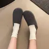 Mules Fechadas de Lã Estilo Retrô com Pelo Plush, Aumento Interno de Altura de 3cm, Sapatos Femininos Slip-On com Solado Macio Estilo Birkenstock
